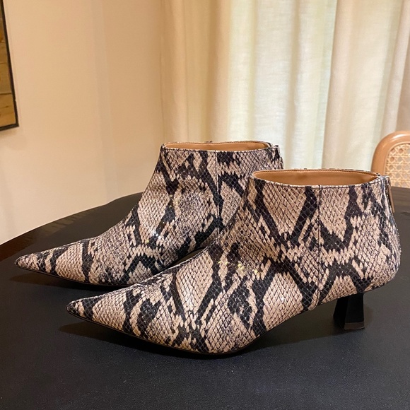 Ganni Faux Snake Ankle Boots - Picture 2 of 4